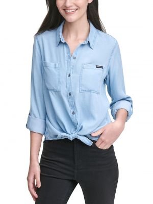 Джинсовая рубашка Calvin Klein Jeans синяя