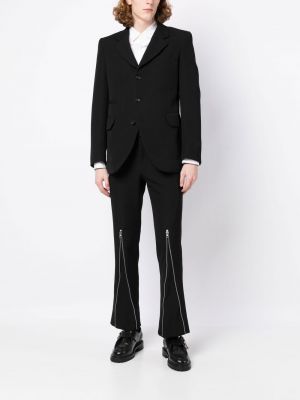 Skinny fit kelnės su užtrauktuku Comme Des Garçons Homme Plus juoda