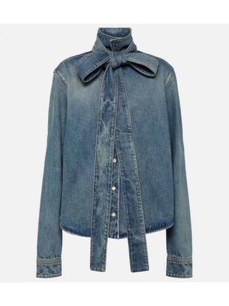 Sløjfe denim skjorte Loewe blå