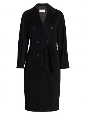 Кашемировое шерстяное пальто Max Mara черное