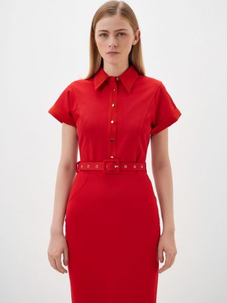 Платье-рубашка Emilia Dell'oro красное