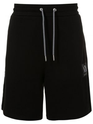 Shorts de sport en coton Armani Exchange noir