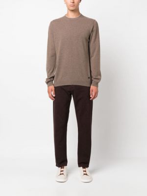 Sweatshirt mit rundem ausschnitt Woolrich braun