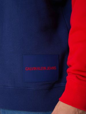 Hanorac cu fermoar Calvin Klein roșu