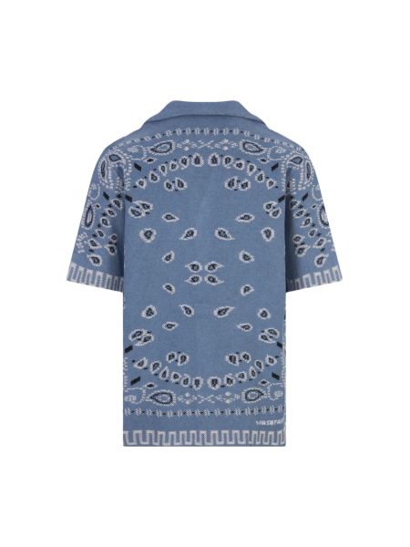 Camisa de algodón de tejido jacquard Alanui azul