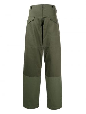 Bavlněné rovné kalhoty Engineered Garments zelené
