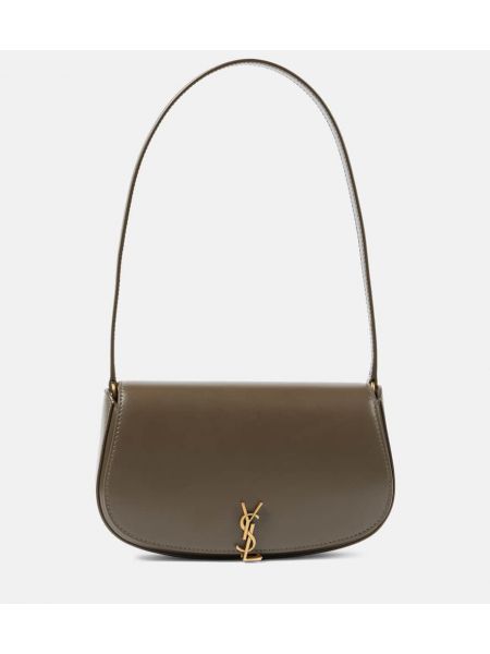 Lær mini bag Saint Laurent grønn