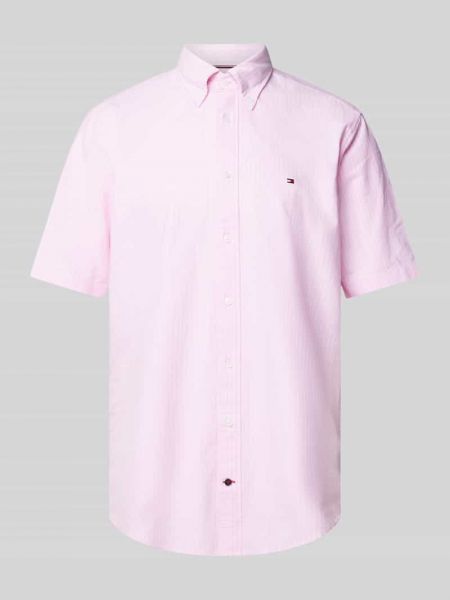 Koszula w paski Tommy Hilfiger różowa