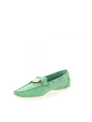 Loafers de cuero Sergio Rossi verde