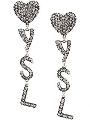 Kolczyki z kryształkami Saint Laurent srebrne