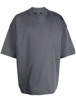 Kokvilnas t-krekls ar izšuvumiem Songzio pelēks