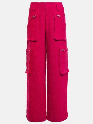 Relaxed карго панталони с висока талия Amiri розово