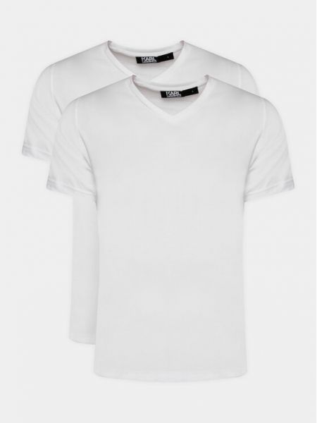 Тениска slim Karl Lagerfeld бяло