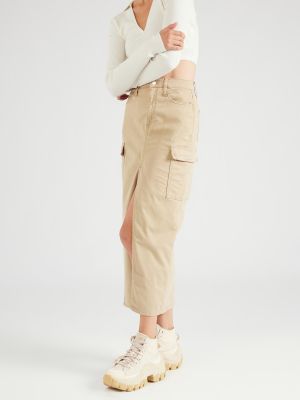Džinsinis sijonas Calvin Klein Jeans smėlinė