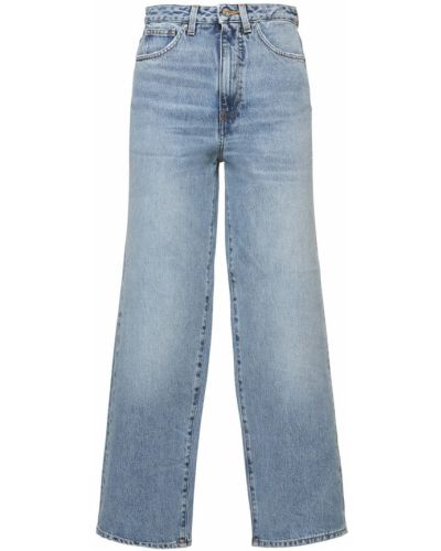 Bavlněné zvonové džíny Totême modré