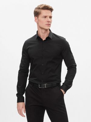 Риза slim Calvin Klein черно