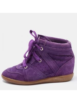 Sneakersy zamszowe Isabel Marant Pre-owned fioletowe