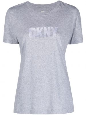 Памучна тениска Dkny сиво