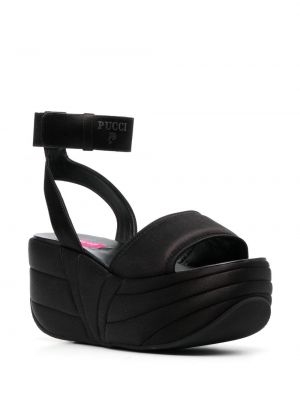 Sandały na platformie Pucci czarne