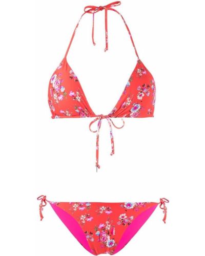 Blommig bikini Fisico orange