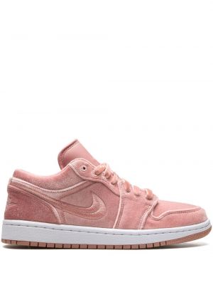 Βελούδινα sneakers Jordan Air Jordan 1 ροζ