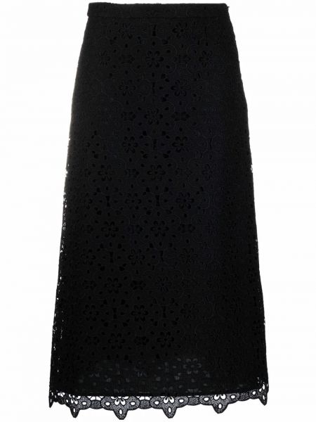 Falda midi con bordado Vivetta negro