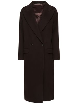 Kašmírový vlněný kabát Tagliatore 0205 hnědý