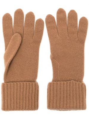 Rękawiczki z kaszmiru N.peal brązowe