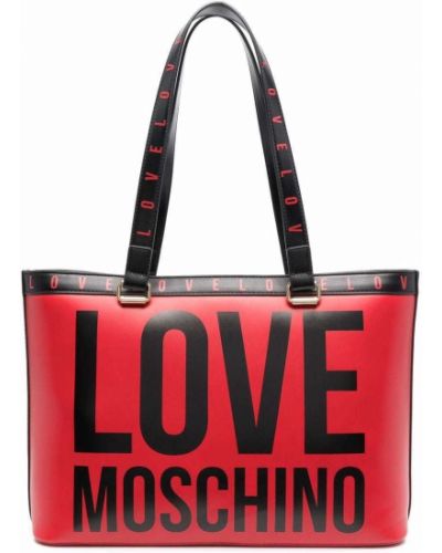 Bolso shopper con estampado Love Moschino