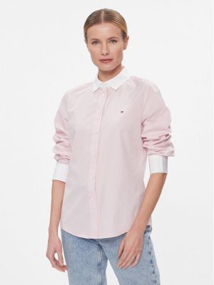 Marškiniai Tommy Hilfiger rožinė