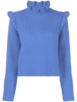 Пуловер с волани See By Chloé синьо