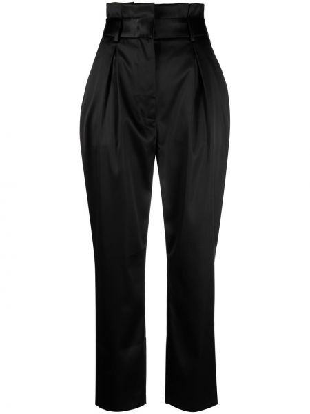 Сатенени панталон Boutique Moschino черно