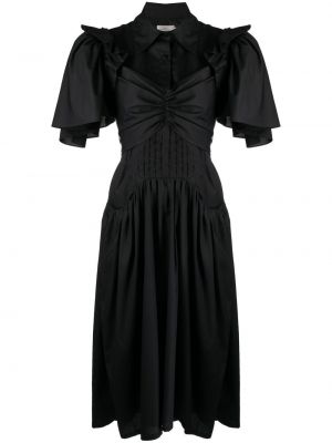 Klasické bavlněné mini šaty Preen By Thornton Bregazzi - černá