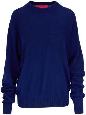 Sweter z kaszmiru z okrągłym dekoltem The Elder Statesman niebieski