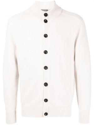 Dun strikkegenser med knapper med button down-krage N.peal grå