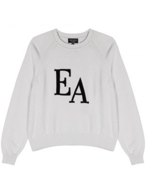 Пуловер с кръгло деколте Emporio Armani сиво