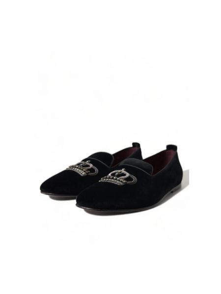 Loafers de terciopelo‏‏‎ Dolce & Gabbana negro
