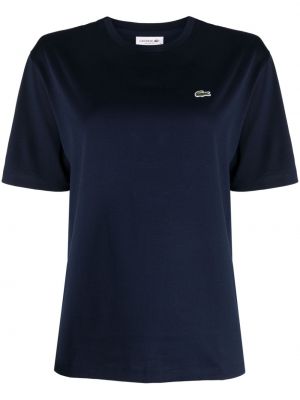 Памучна тениска Lacoste синьо