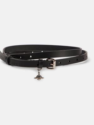 Cinturón de cuero Vivienne Westwood negro