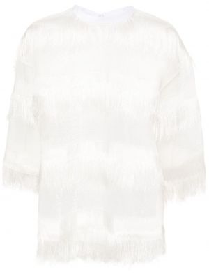 Прозрачна блуза Genny бяло