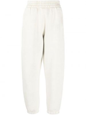 Памучни спортни панталони Alexander Wang бяло