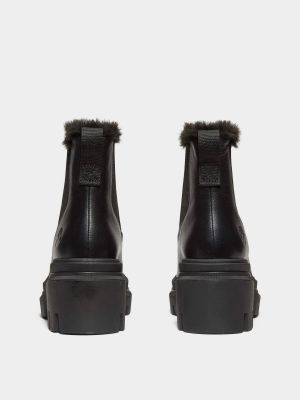 Черные ботинки челси с мехом Timberland