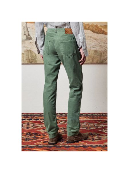 Pantalones chinos de terciopelo‏‏‎ Massimo Alba verde