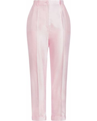 Pantalones de cintura alta Dolce & Gabbana rosa