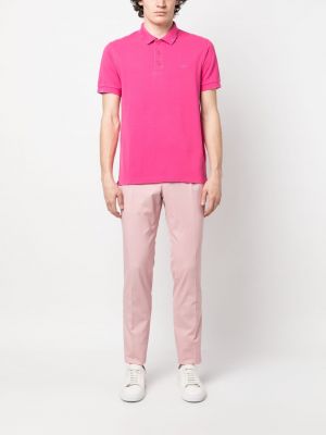 Kokvilnas polo krekls ar izšuvumiem Sun 68 rozā