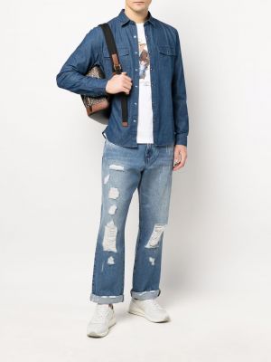 Distressed jeans ausgestellt Michael Kors blau