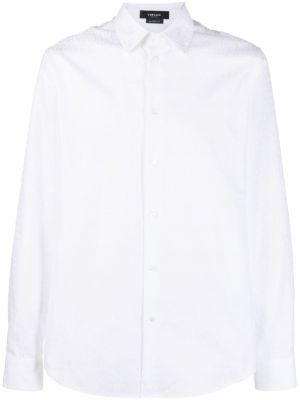 Chemise à imprimé en jacquard Versace blanc