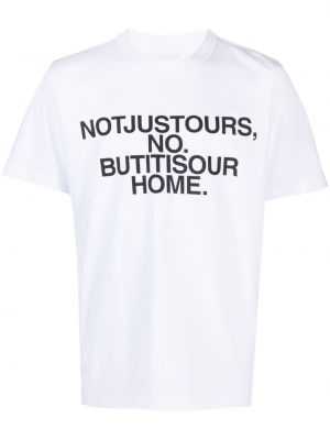 T-shirt con stampa Sacai bianco