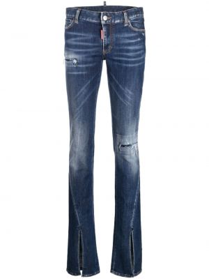 Distressed skinny jeans ausgestellt Dsquared2 blau