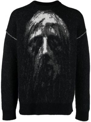 Пуловер с кръгло деколте Isabel Benenato черно